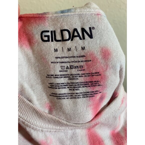 Gildan Adult Tie Dye Short Sleeve T-Shirt Size Medium AC10 - Picture 3 of 3